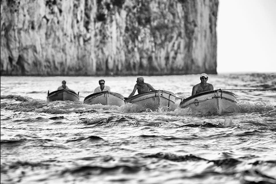 Four boats in Capri